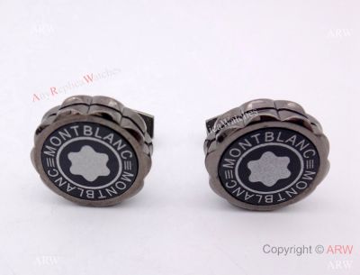 Low Price Mont Blanc Replica Cufflinks Black Model